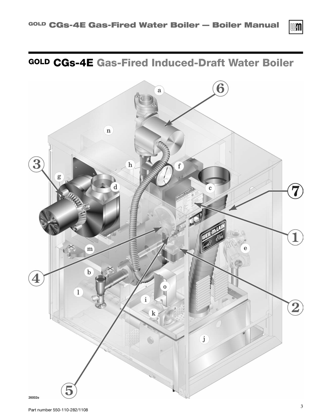 Weil-McLain CGS-4E GOLD CGs-4E Gas-Fired Induced-DraftWater Boiler, GOLD CGs-4E Gas-FiredWater Boiler - Boiler Manual 