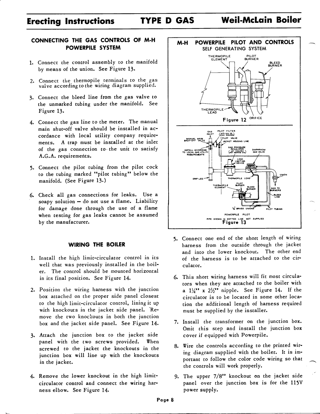 Weil-McLain D Gas Series 2 manual 