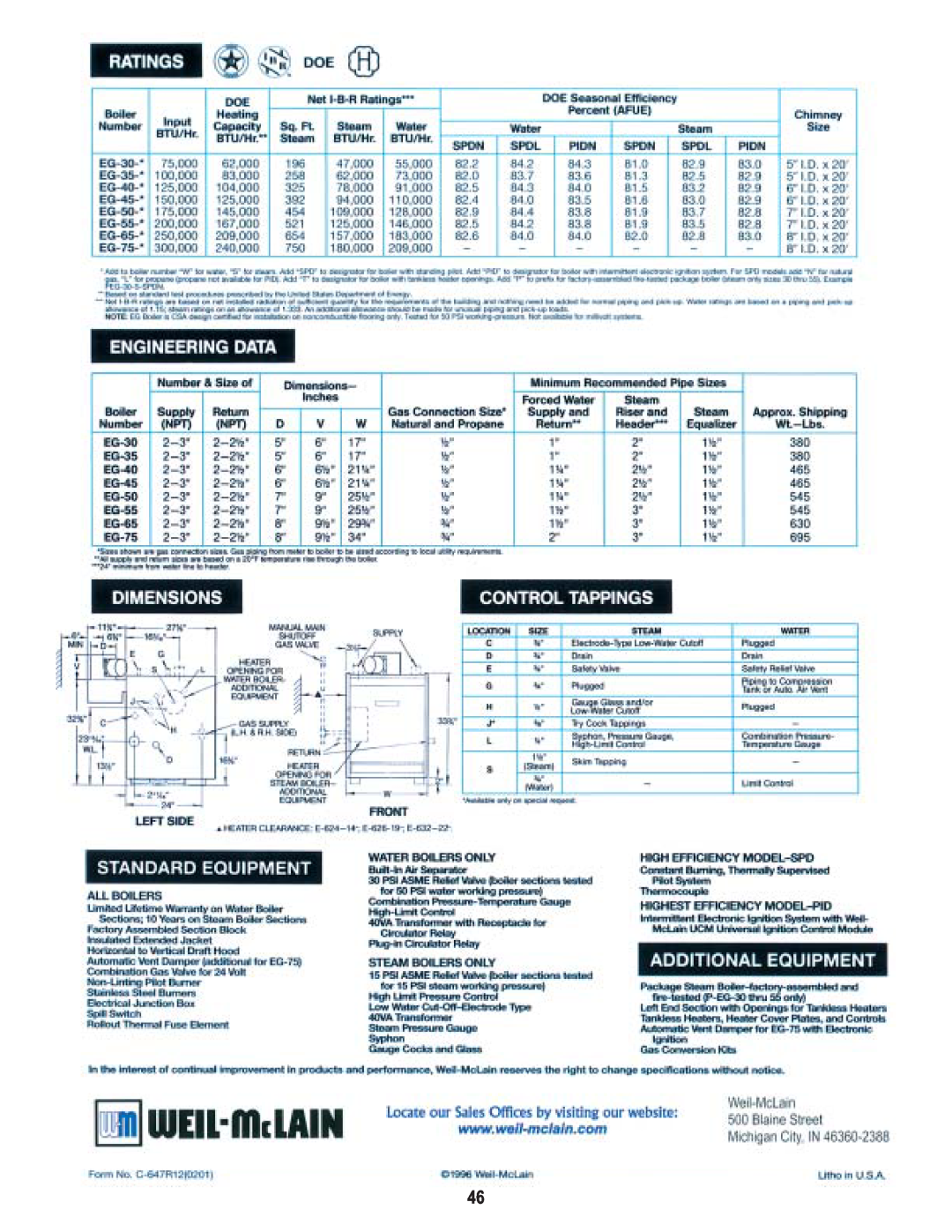 Weil-McLain EG Series 4 manual 