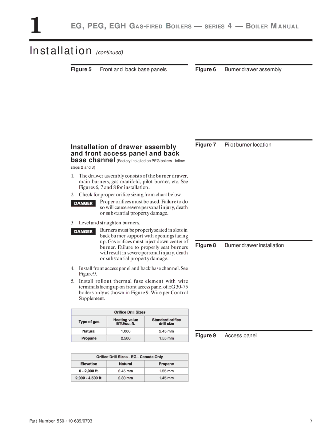 Weil-McLain EG manual Front and back base panels 