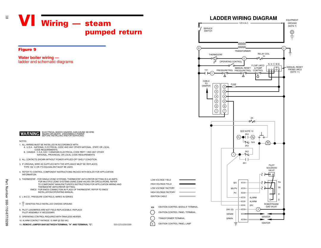 Weil-McLain EGH-105, EGH-125 manual Pumped return 