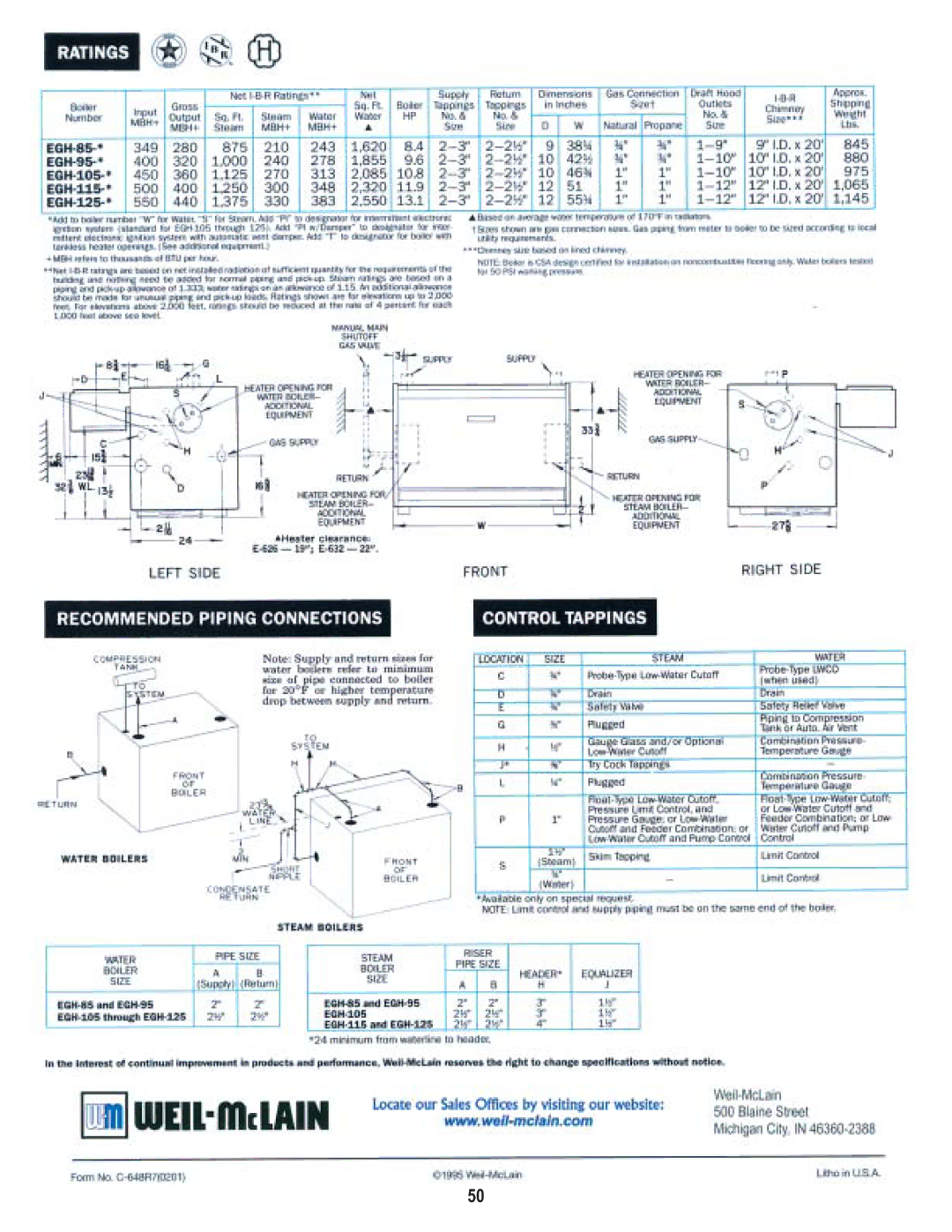 Weil-McLain EGH Series 4 manual 