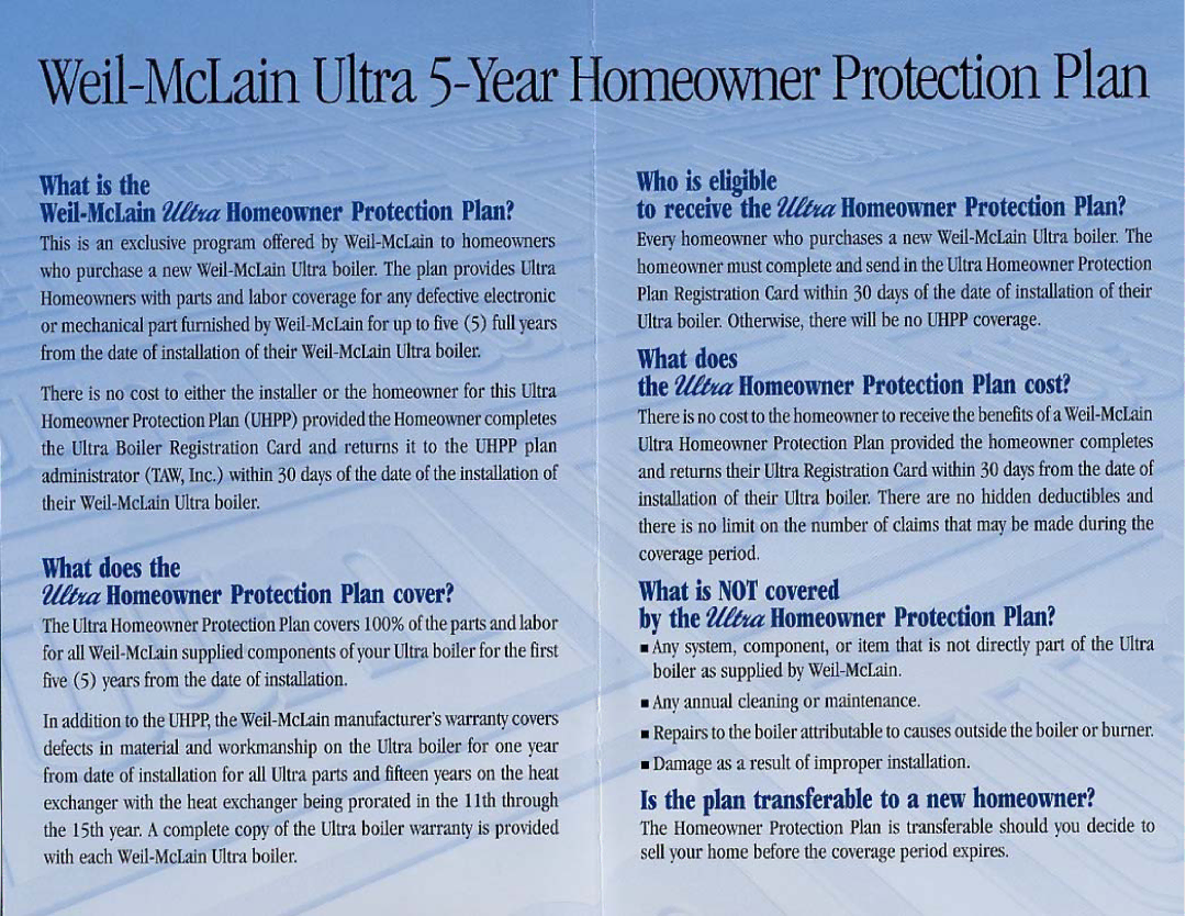 Weil-McLain Gas Boiler manual 