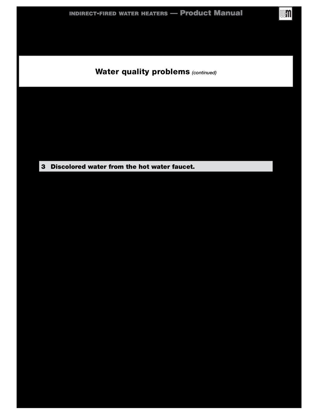 Weil-McLain GL-E223-ADOC 0311 manual Water quality problems continued, 3Discolored water from the hot water faucet 