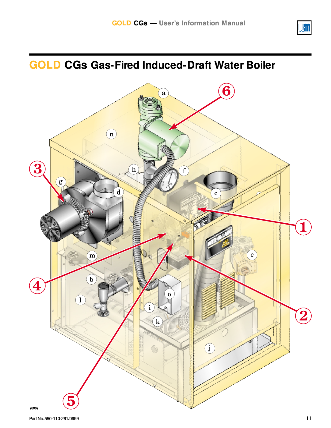 Weil-McLain manual GOLD CGs Gas-Fired Induced-DraftWater Boiler, GOLD CGs - User’s Information Manual 