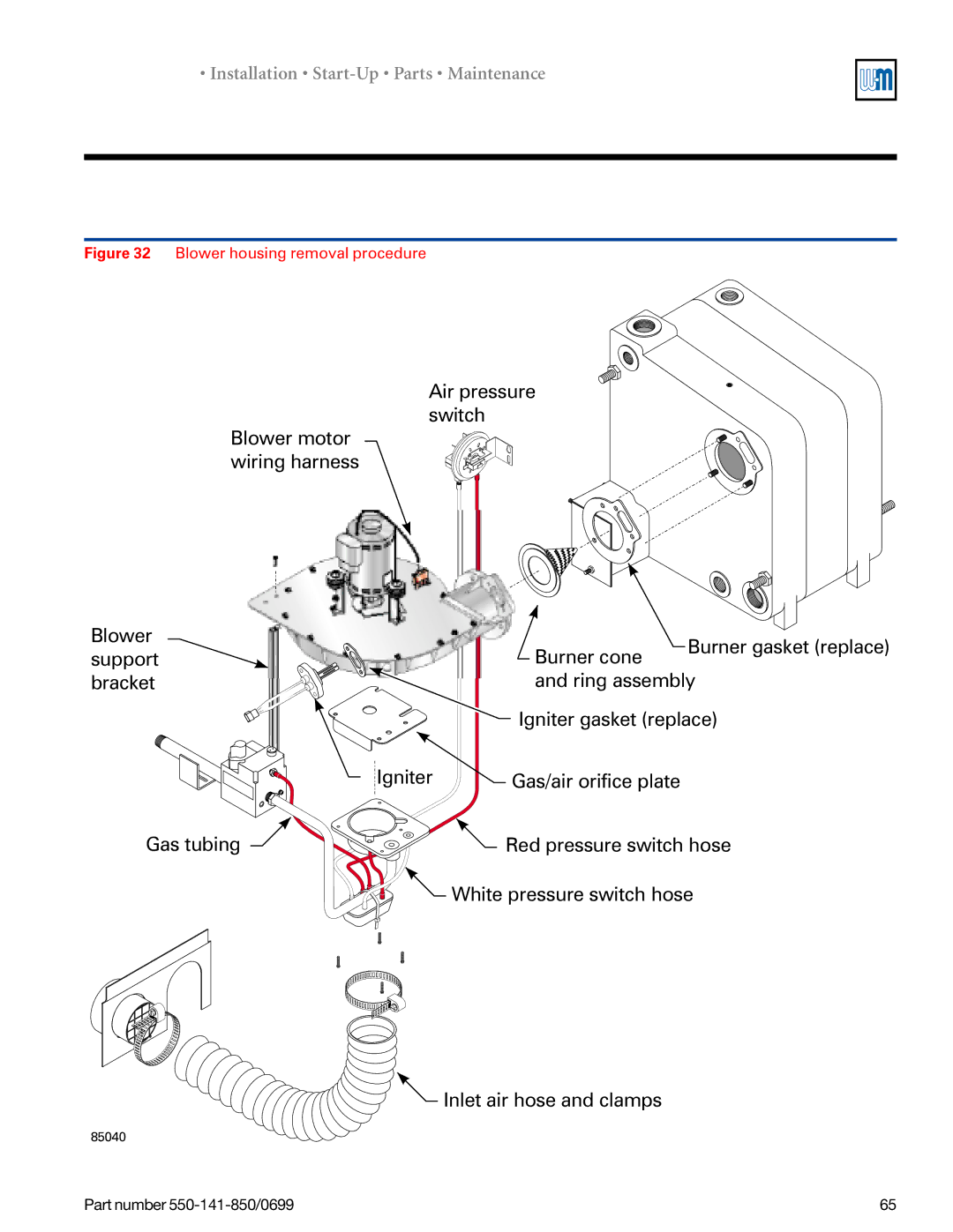 Weil-McLain 550-141-850/0599, GOLD DV WATER BOILER manual Igniter 