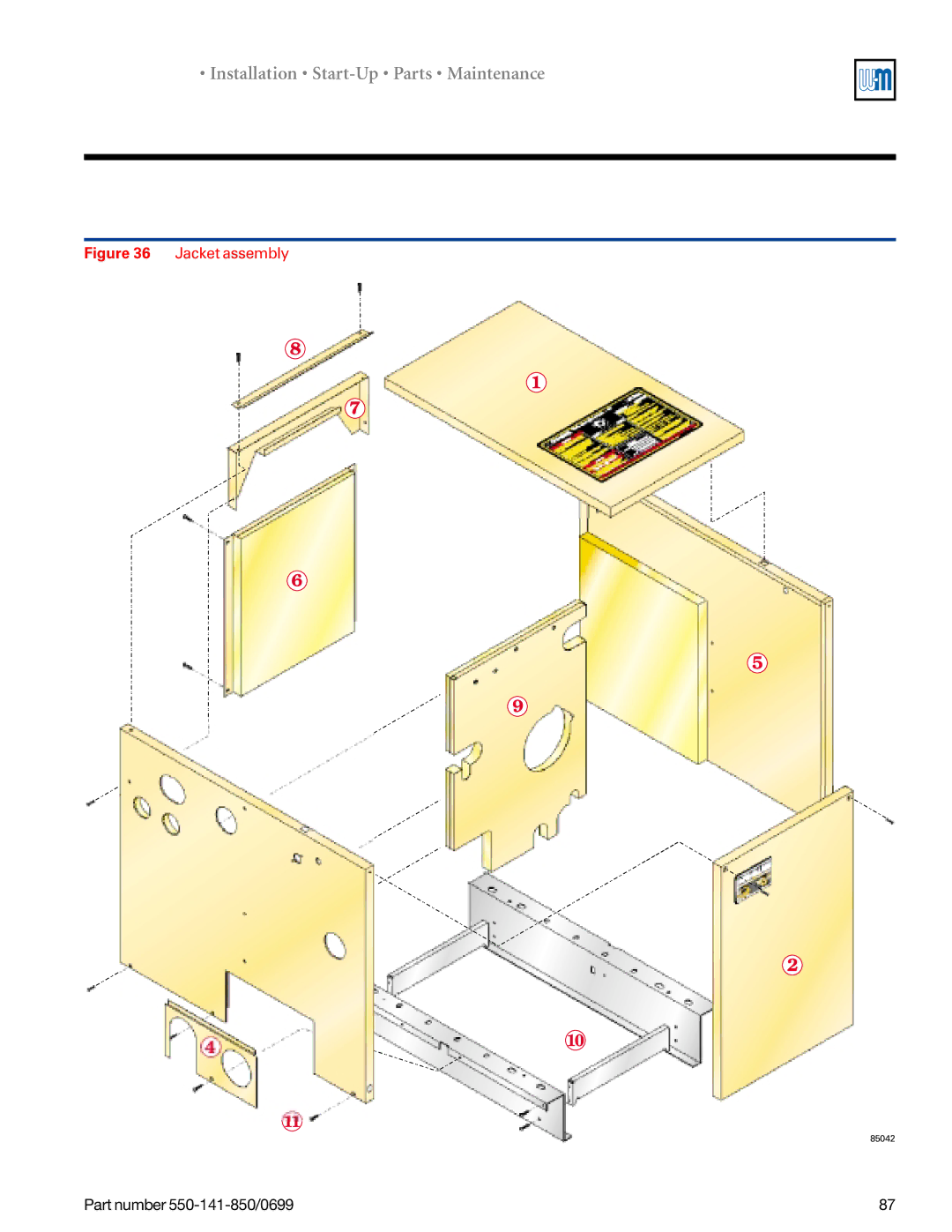 Weil-McLain 550-141-850/0599, GOLD DV WATER BOILER manual 85042 