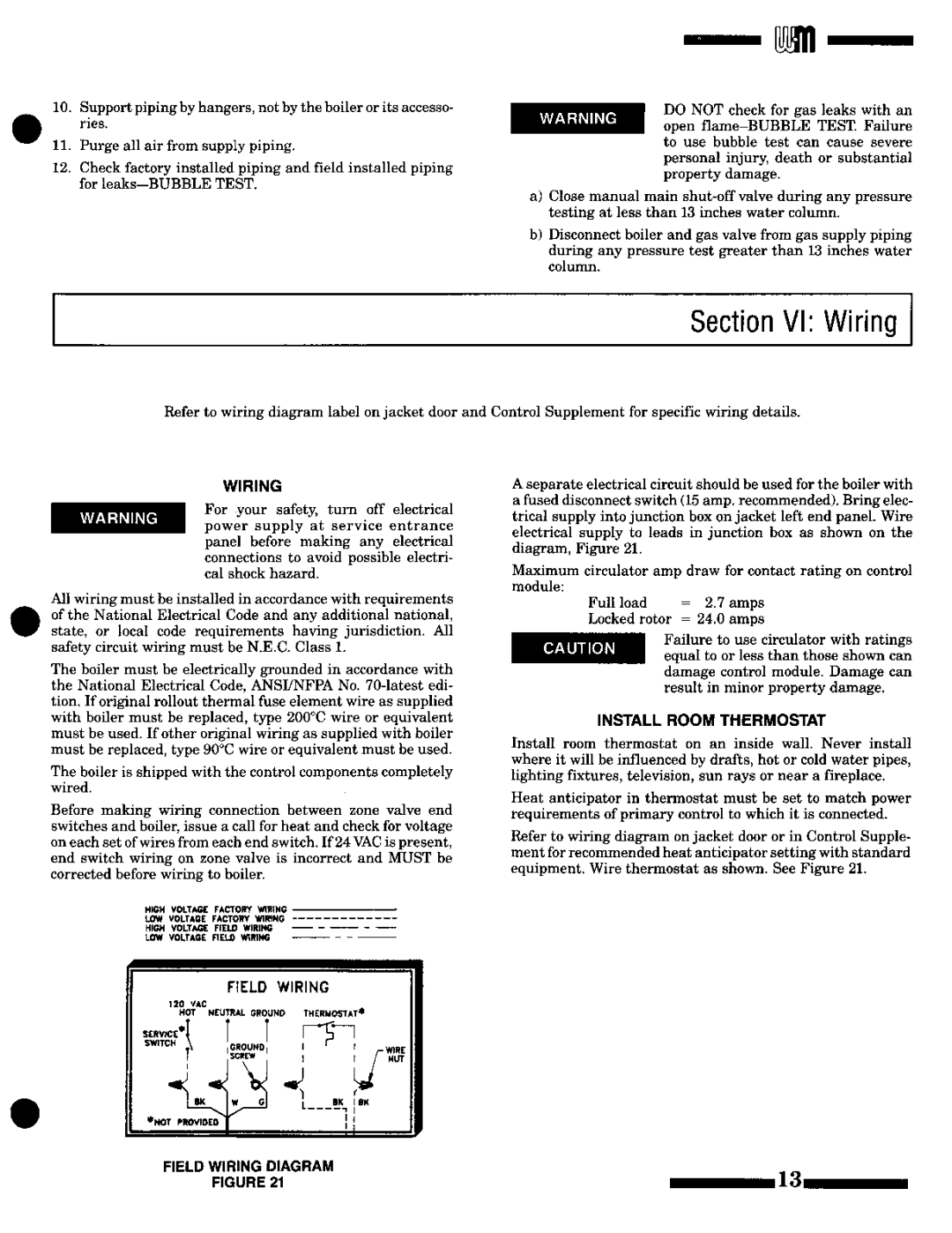 Weil-McLain HE II Boiler manual 