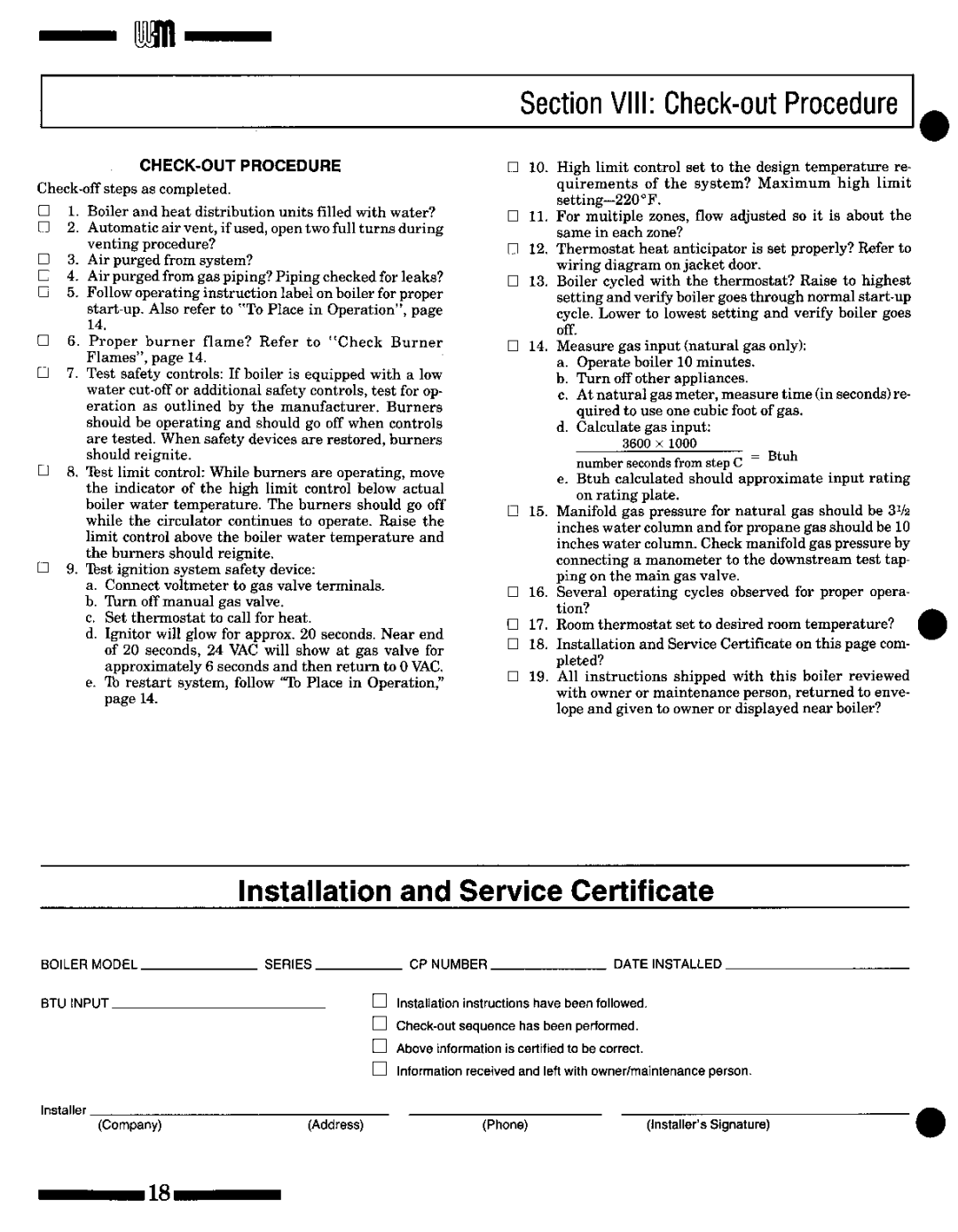 Weil-McLain HE II Boiler manual 