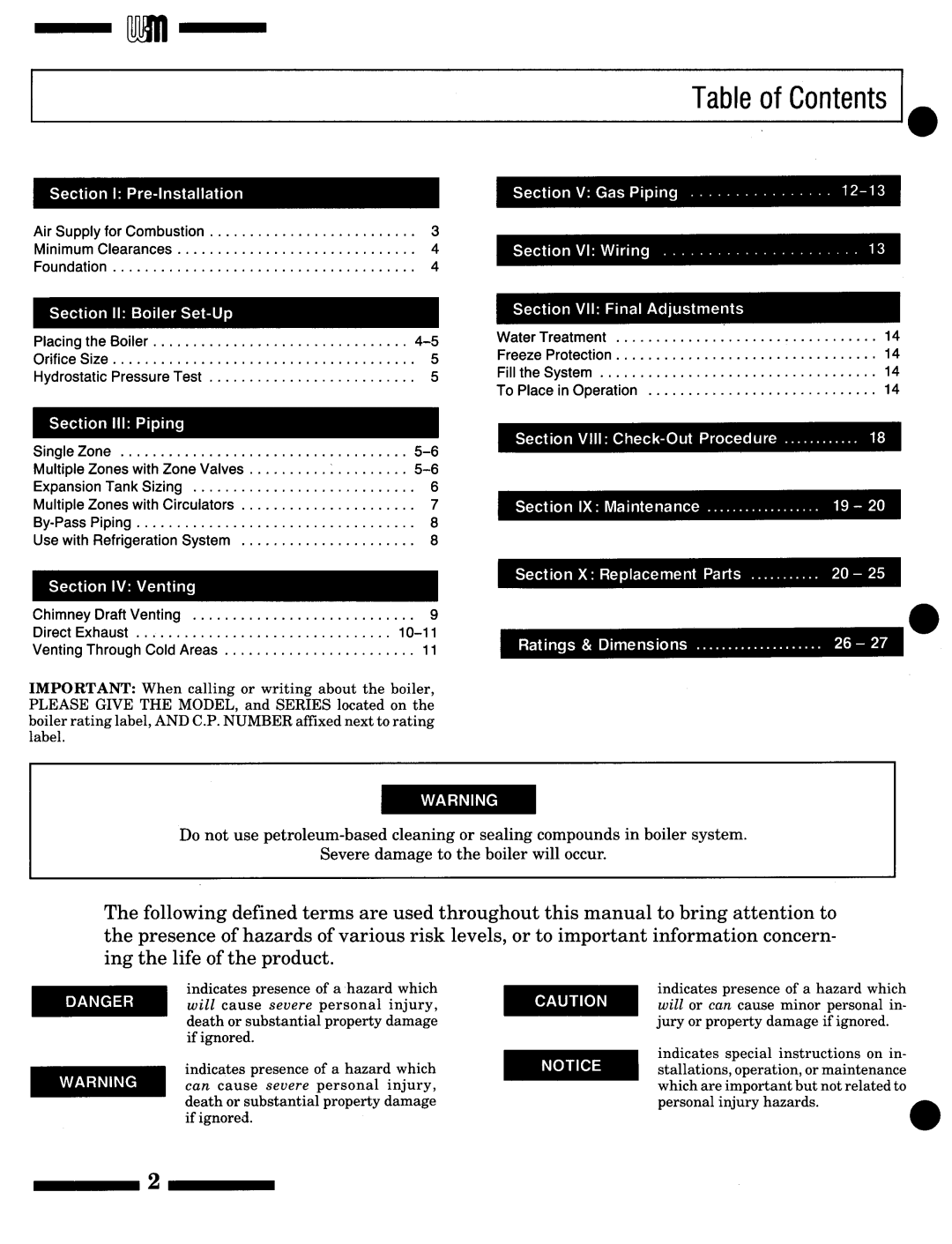 Weil-McLain HE II Boiler manual 