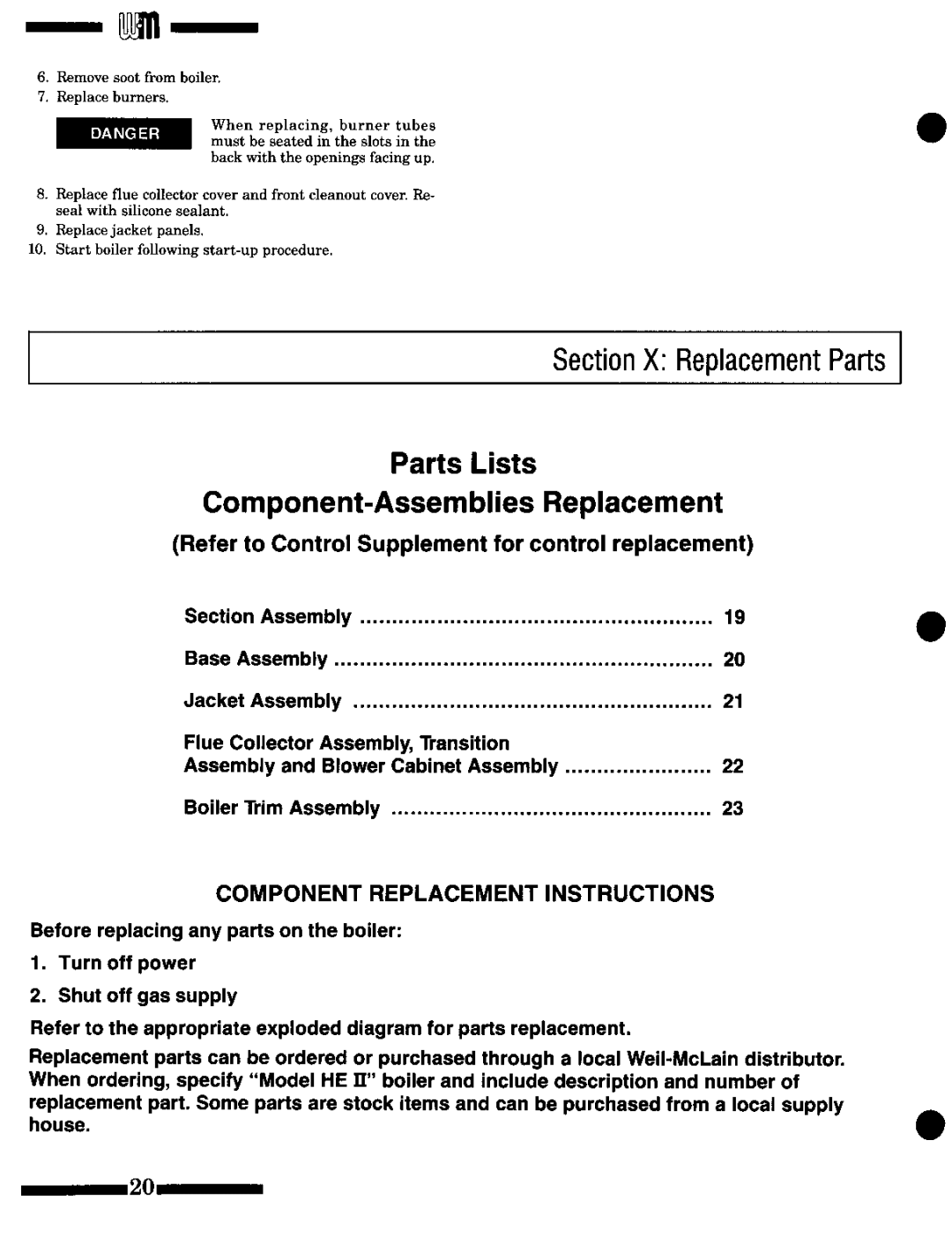 Weil-McLain HE II Boiler manual 