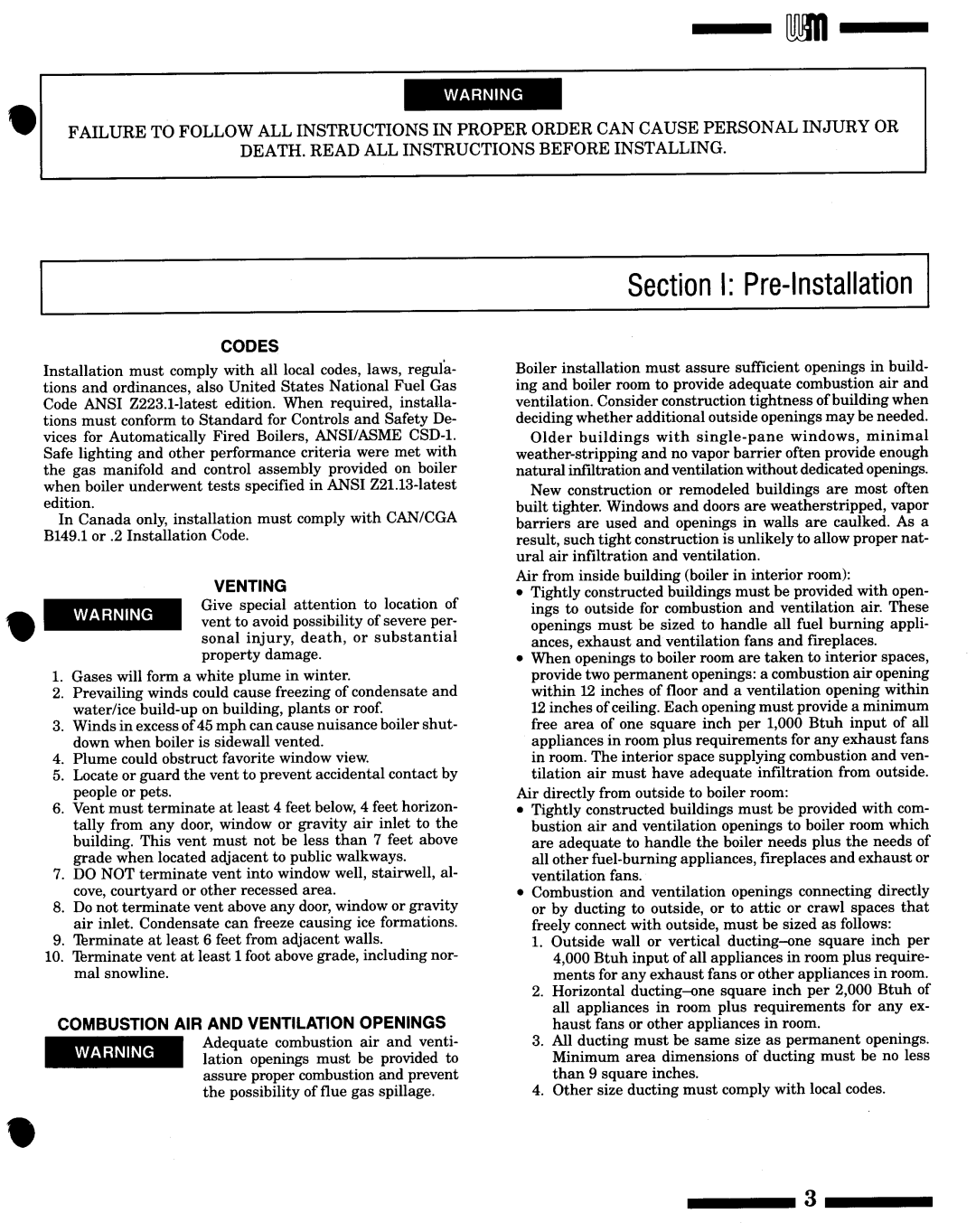 Weil-McLain HE II Boiler manual 