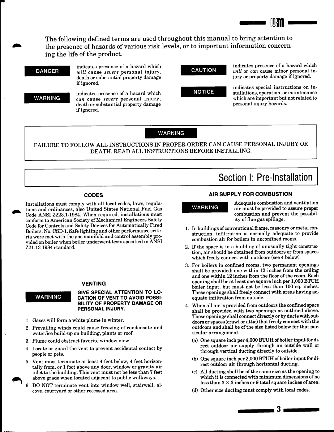 Weil-McLain HE (Series 3) manual 