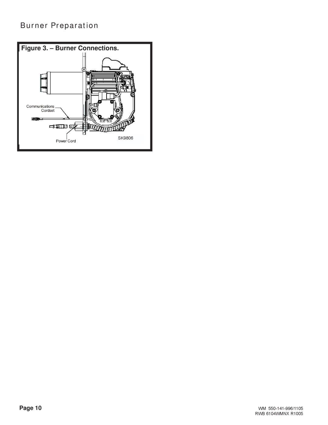 Weil-McLain NX manual Burner Preparation, Burner Connections 