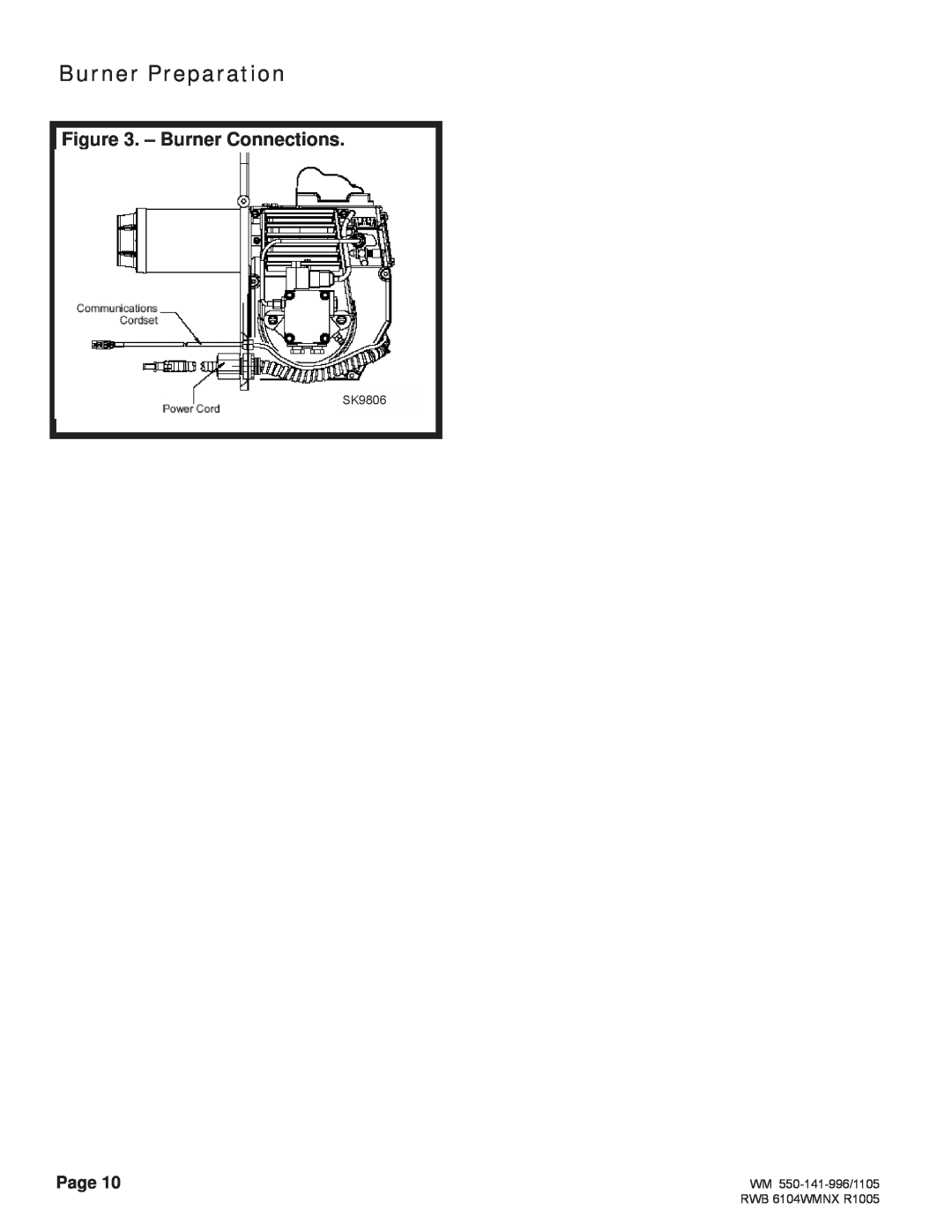 Weil-McLain NX manual Burner Preparation, Burner Connections, Page 