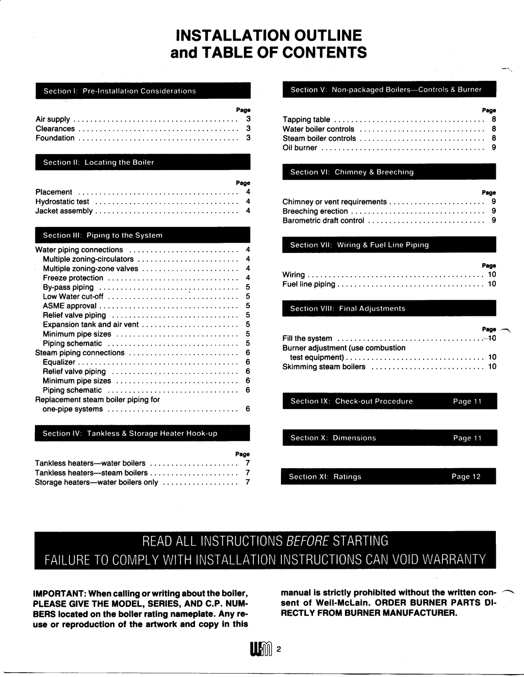 Weil-McLain A-66E, P-66HE, B-66HE manual 