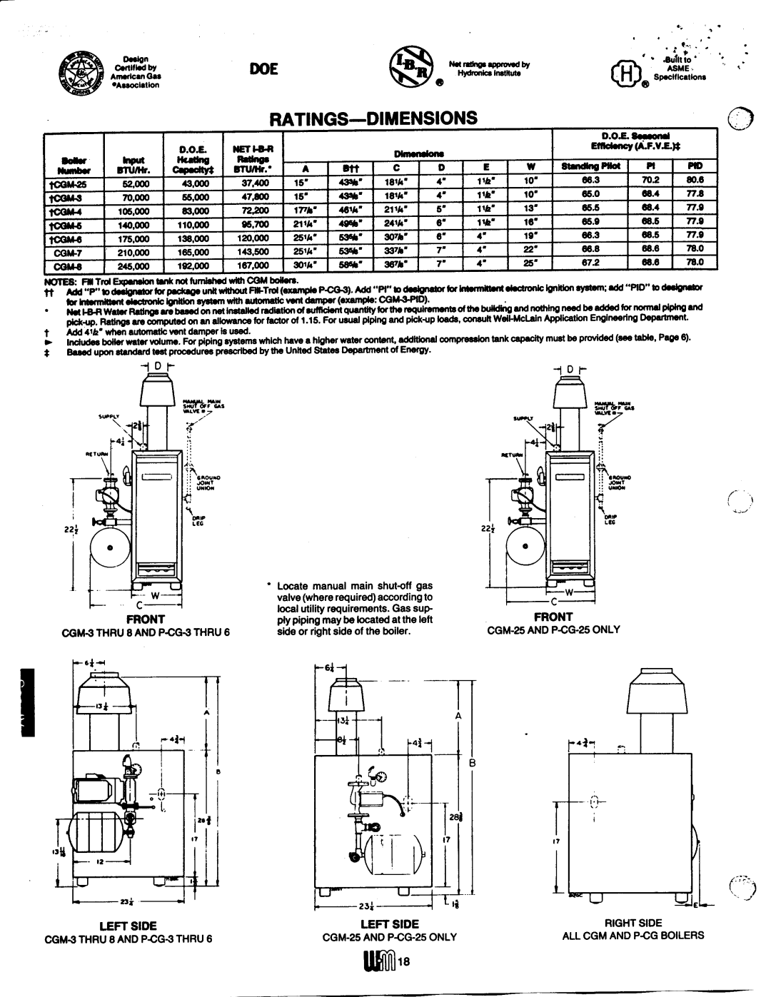 Weil-McLain P-CG, CGM (Series 10) manual 