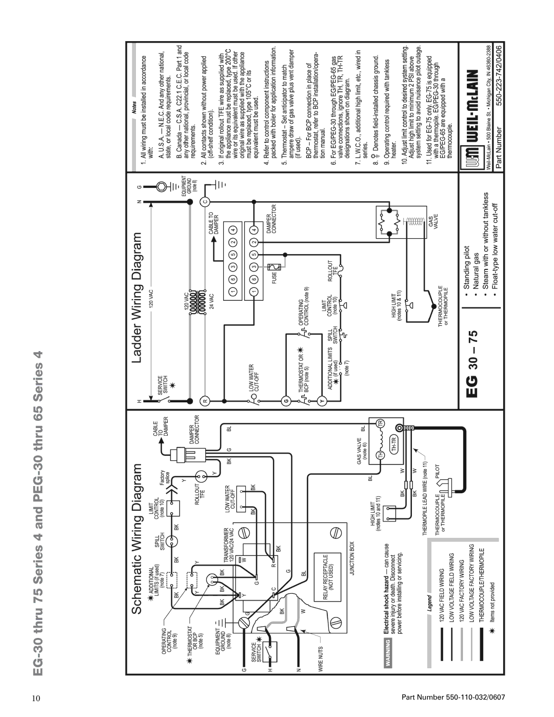 Weil-McLain PEG-30 THRU -65, EG-30 THRU -75 manual EG-30 thru 75 Series 4 and PEG-30 thru 65 Series 