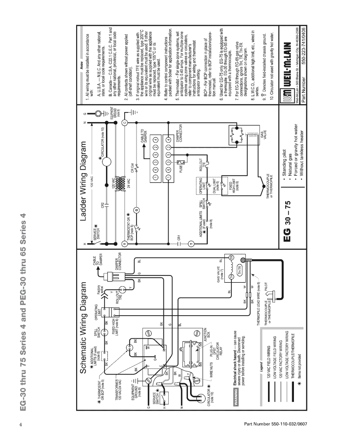 Weil-McLain PEG-30 THRU -65, EG-30 THRU -75 manual EG-30 thru 75 Series 4 and PEG-30 thru 65 Series 