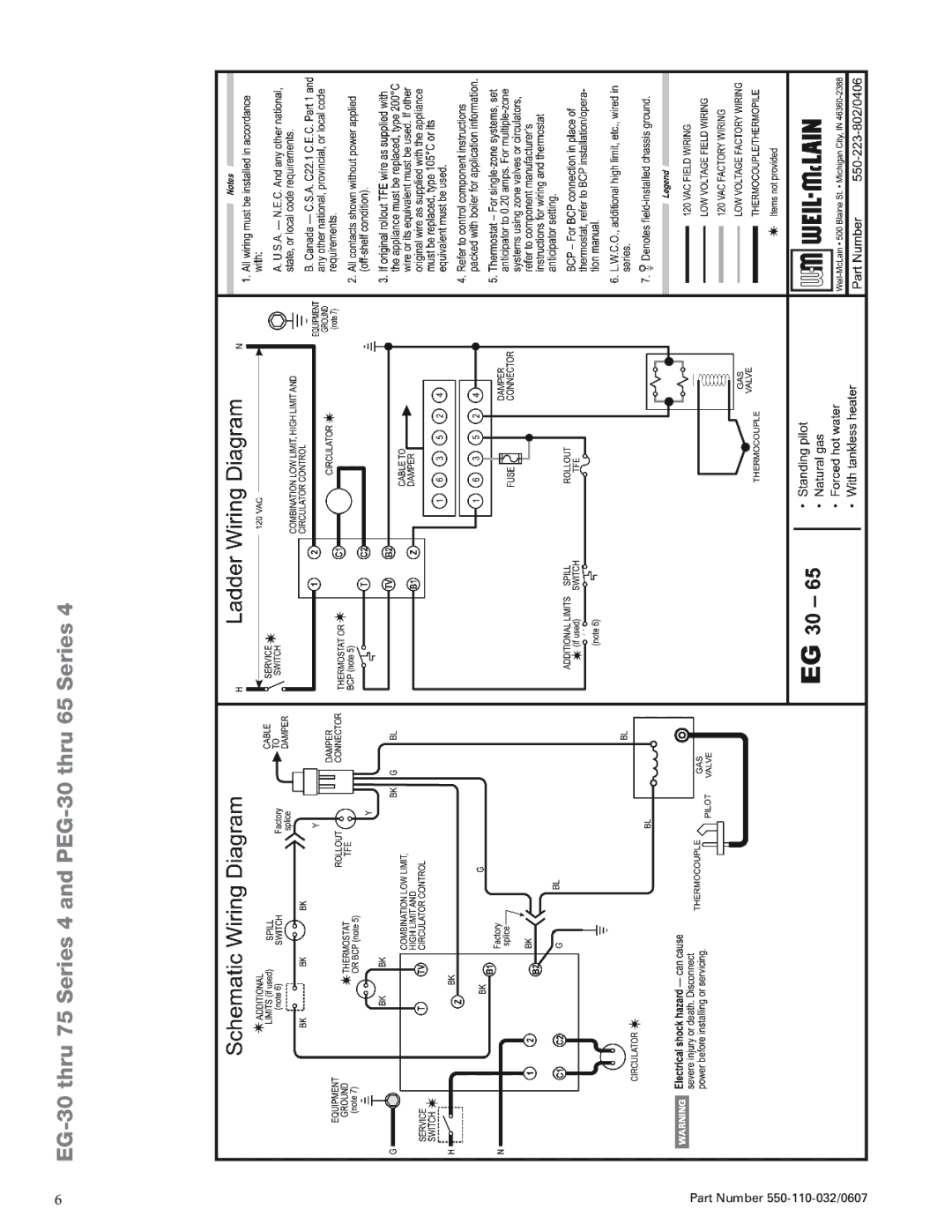 Weil-McLain PEG-30 THRU -65, EG-30 THRU -75 manual EG-30 thru 75 Series 4 and PEG-30 thru 65 Series 