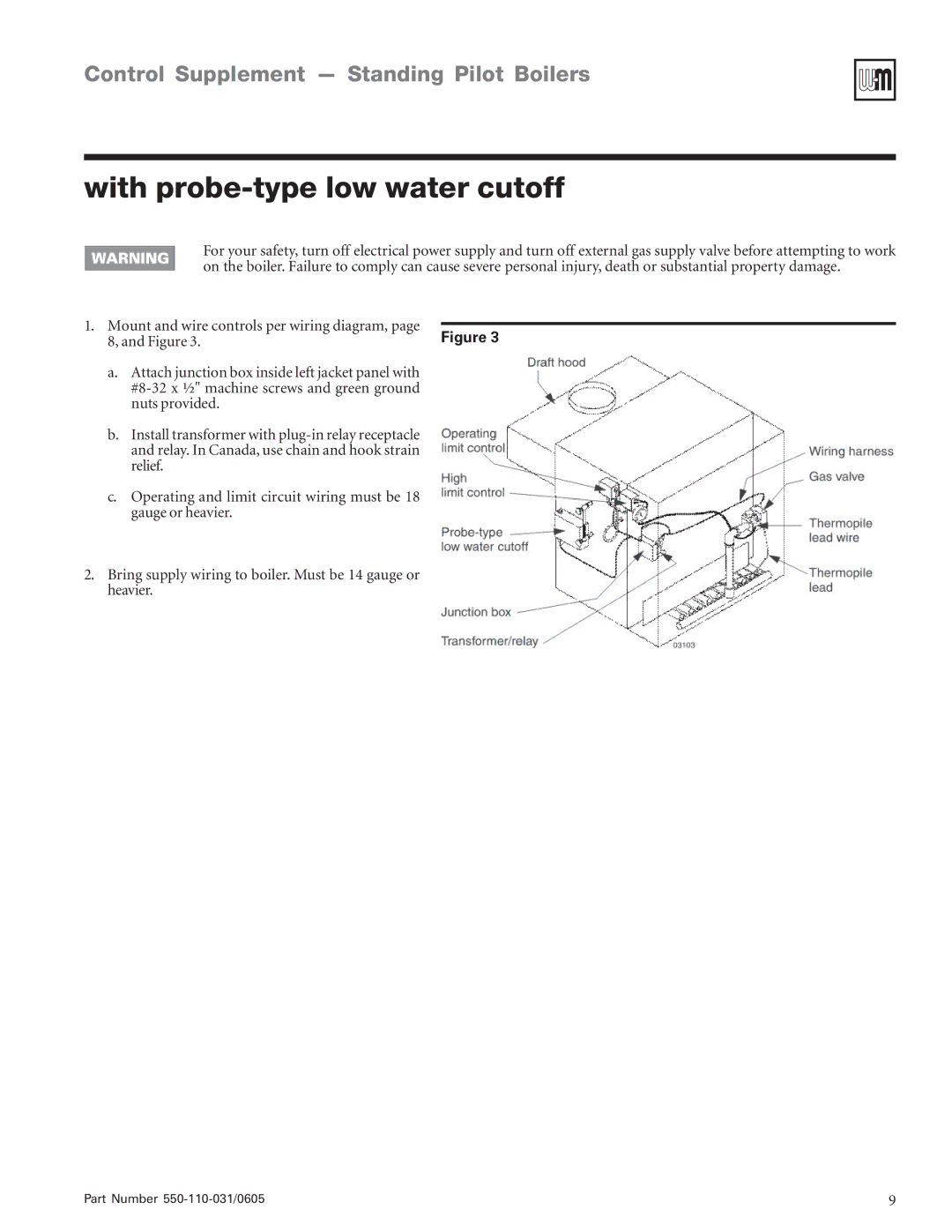 Weil-McLain PFG-6, EGH-95, EGH-85 manual With probe-type low water cutoff 