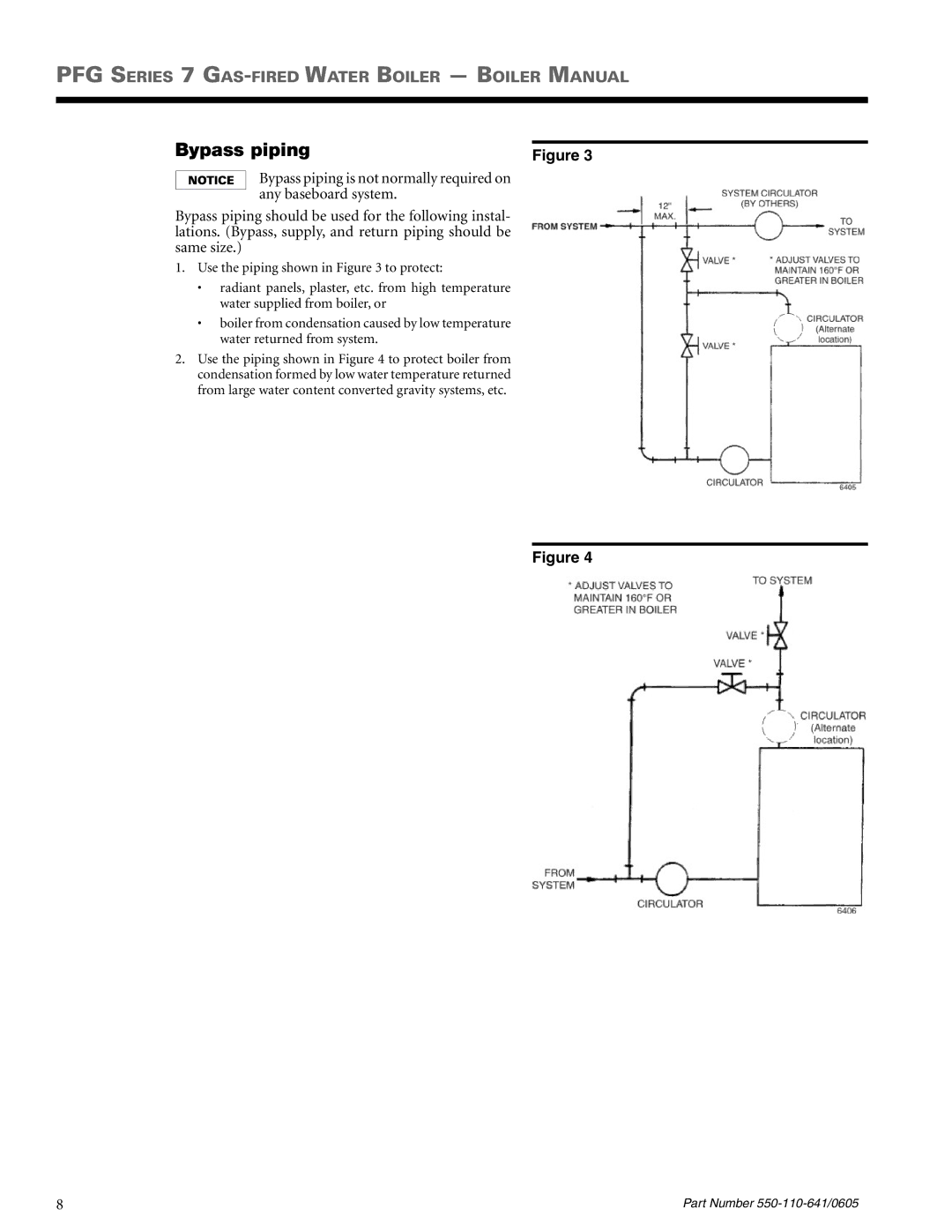 Weil-McLain PFG-7 manual Bypass piping 