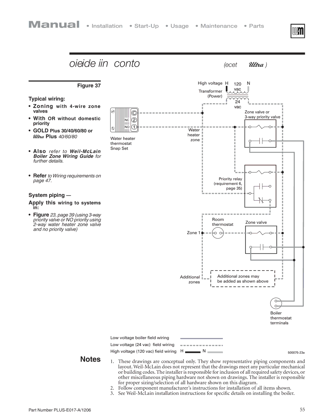 Weil-McLain PLUS-E017-A/1206 manual Plus 40/60/80 