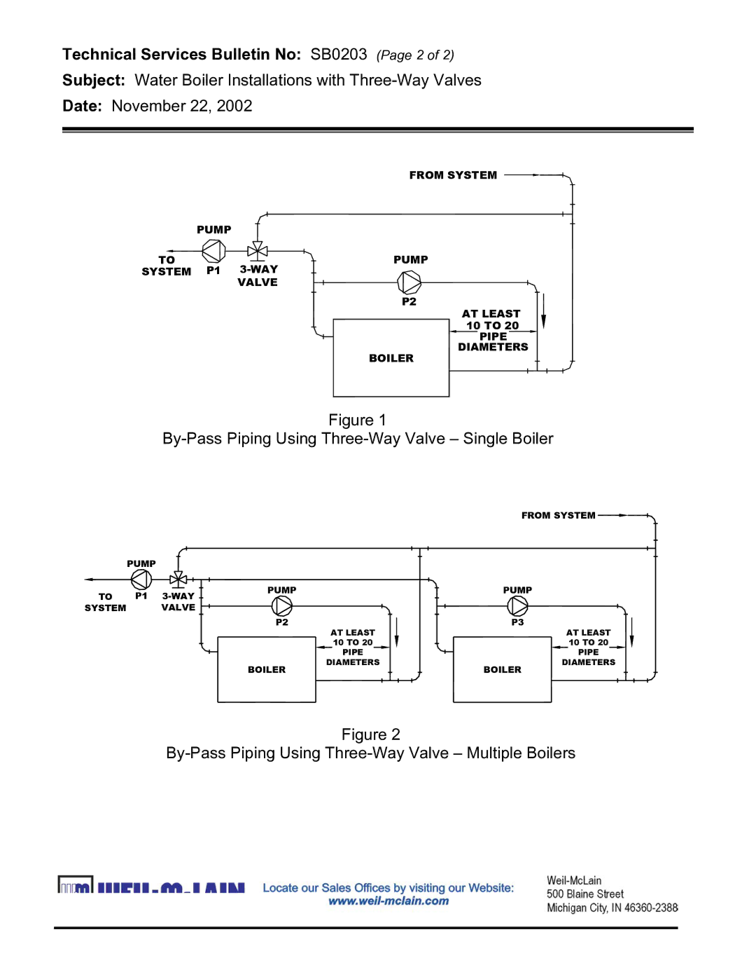 Weil-McLain manual Technical Services Bulletin No SB0203 Page 2 