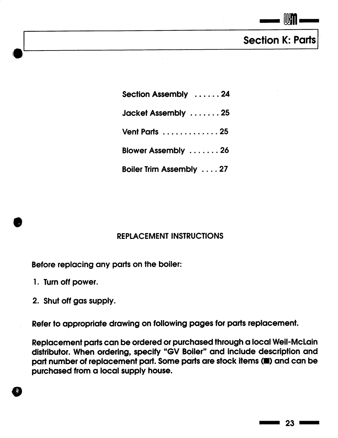 Weil-McLain Series 1 Boiler manual 