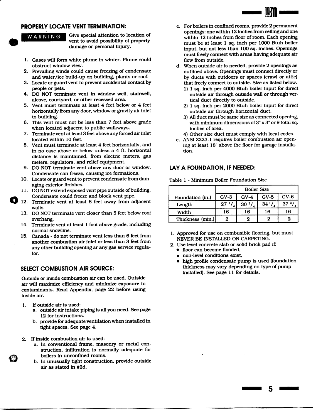 Weil-McLain Series 1 Boiler manual 