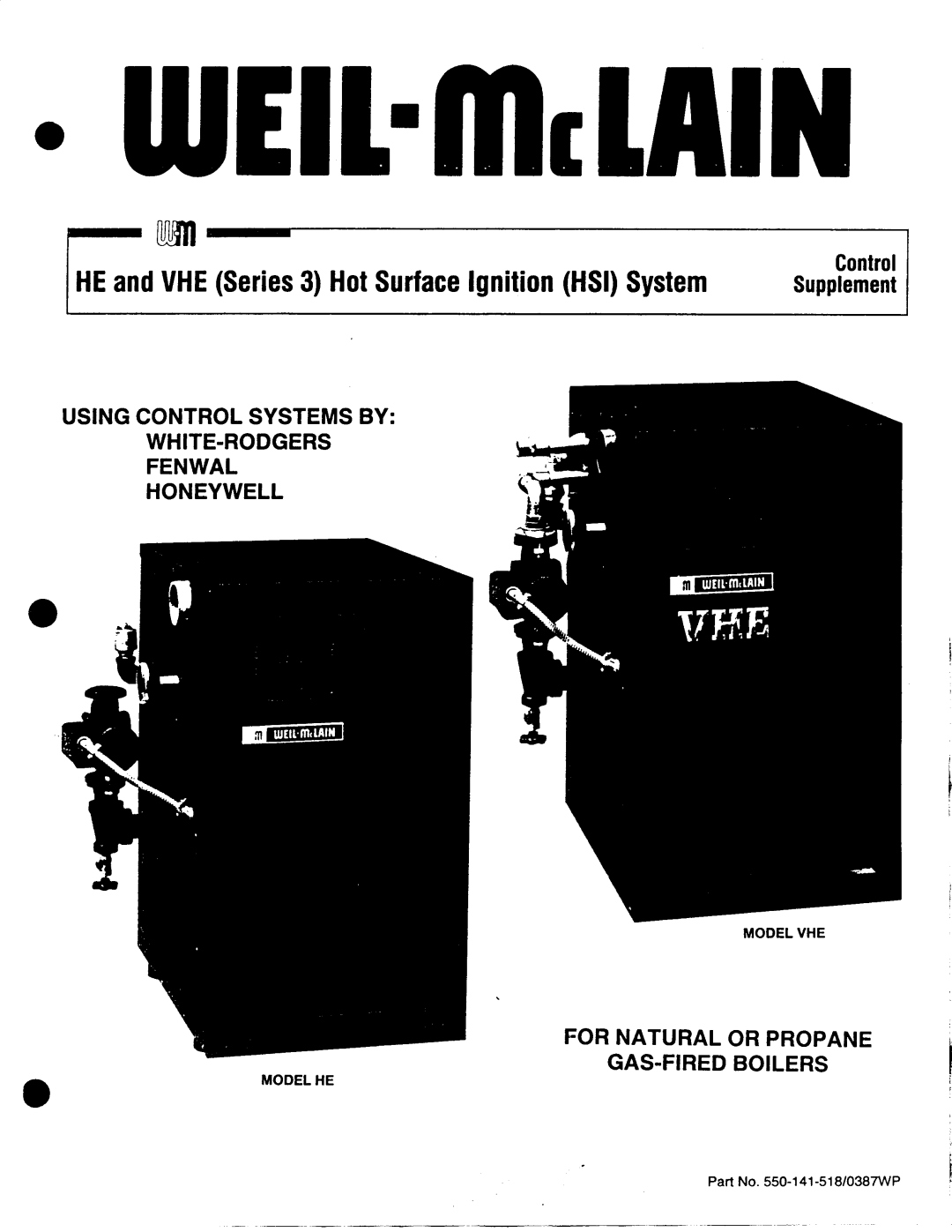 Weil-McLain VHE Series 3 manual 