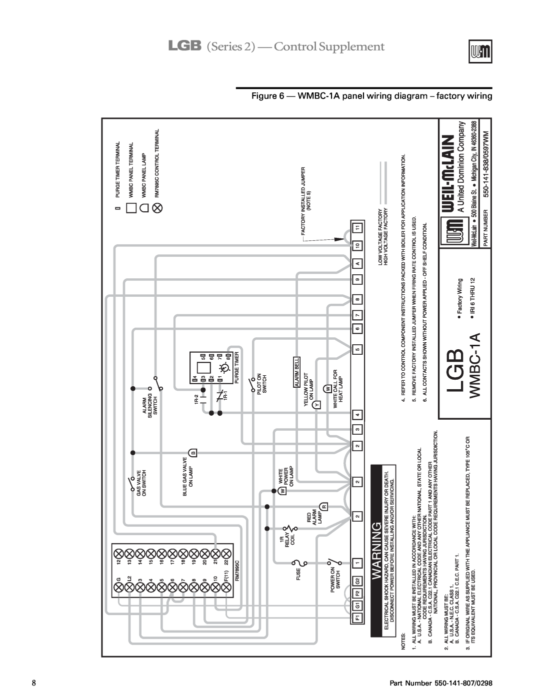 Weil-McLain WMBC-1A manual LGB Series 2 - Control Supplement 