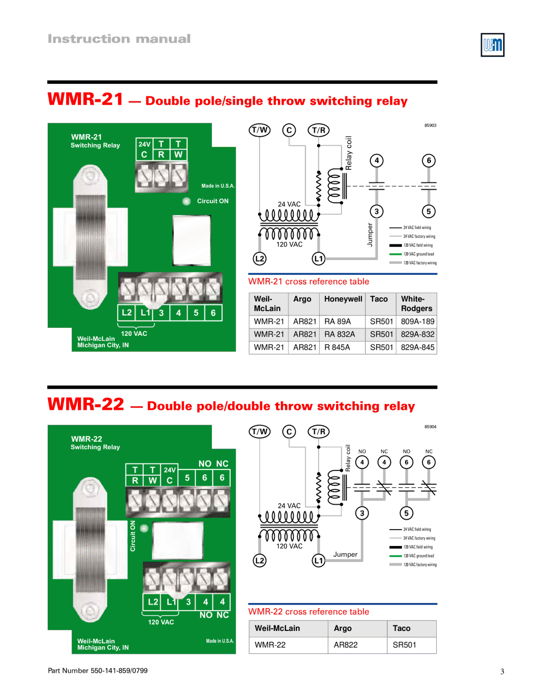 Weil-McLain WMR-22, WMR-21 instruction manual Instructionmanual 