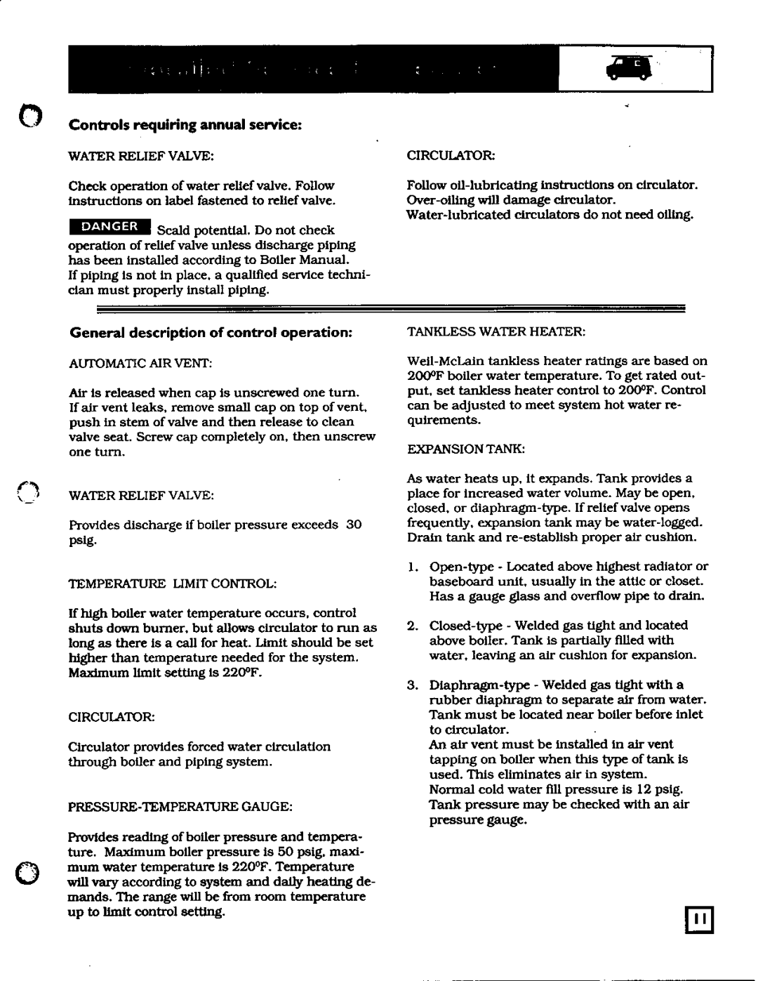 Weil-McLain SGO-W, WTGO manual 