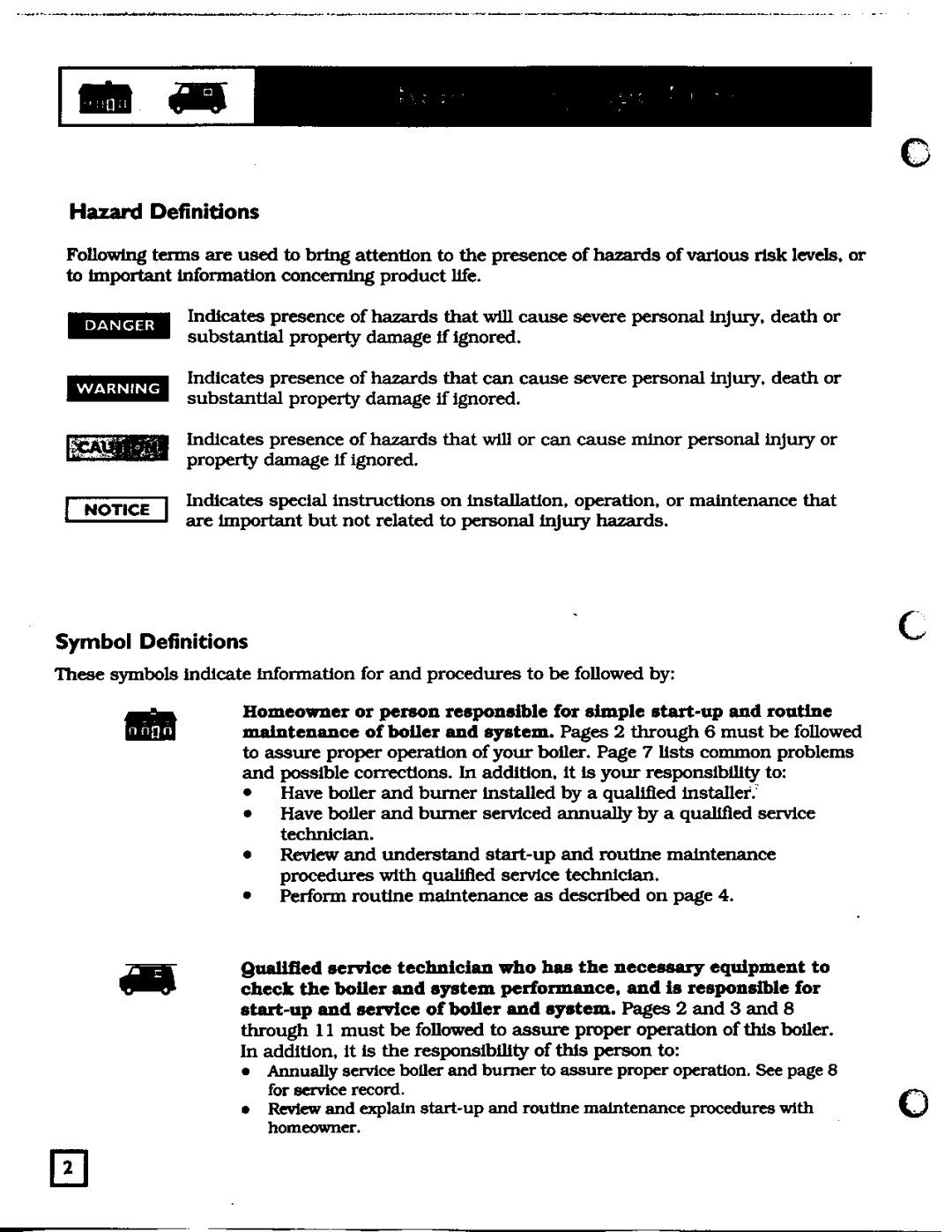 Weil-McLain WTGO, SGO-W manual 