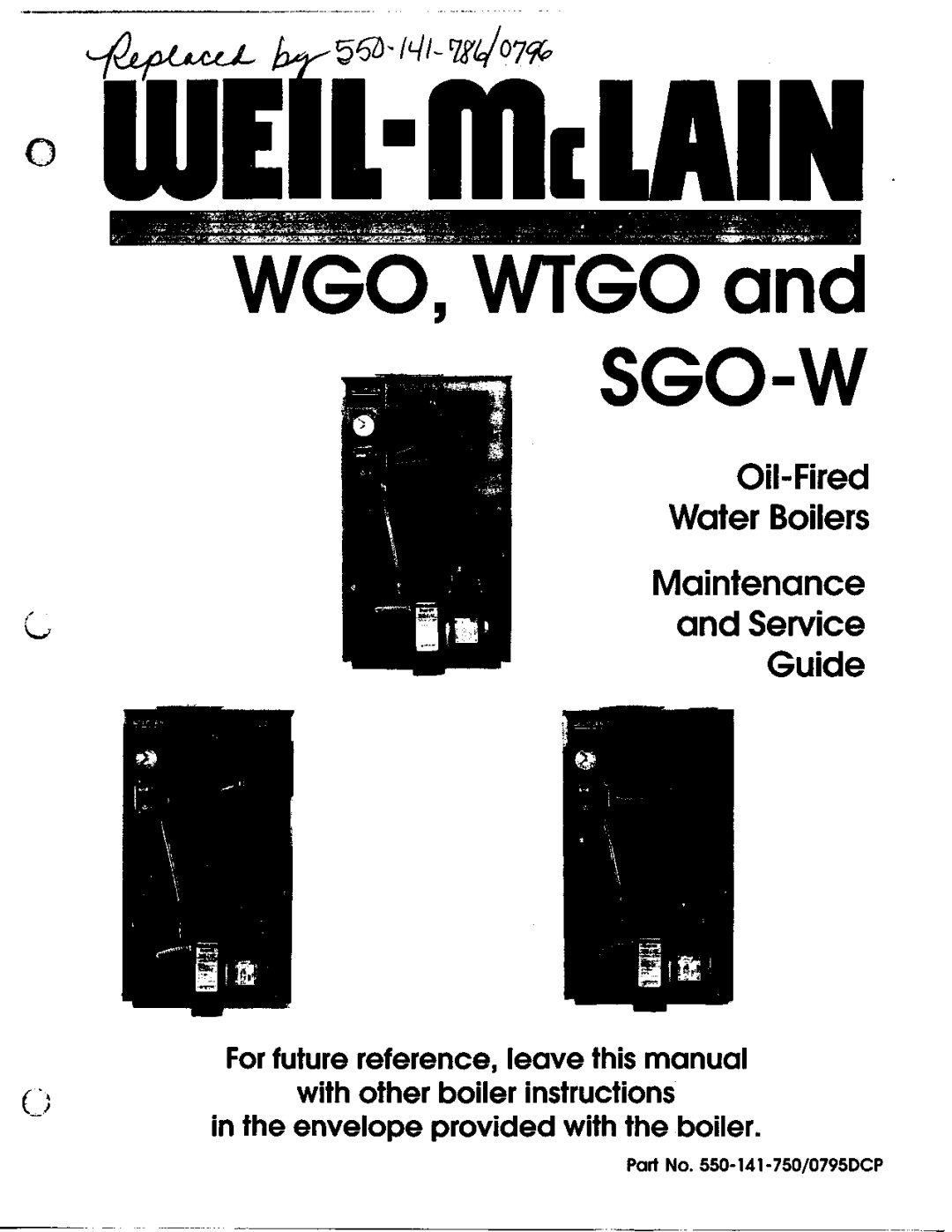 Weil-McLain SGO-W, WTGO manual 