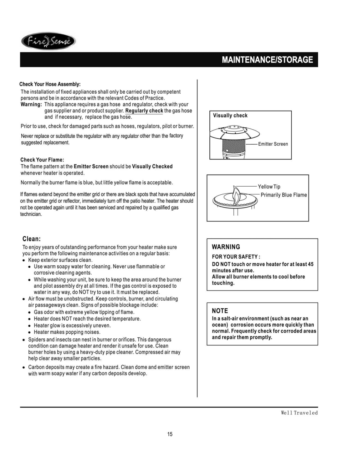 Well Traveled Living 11201, 55006, 02109 manual 