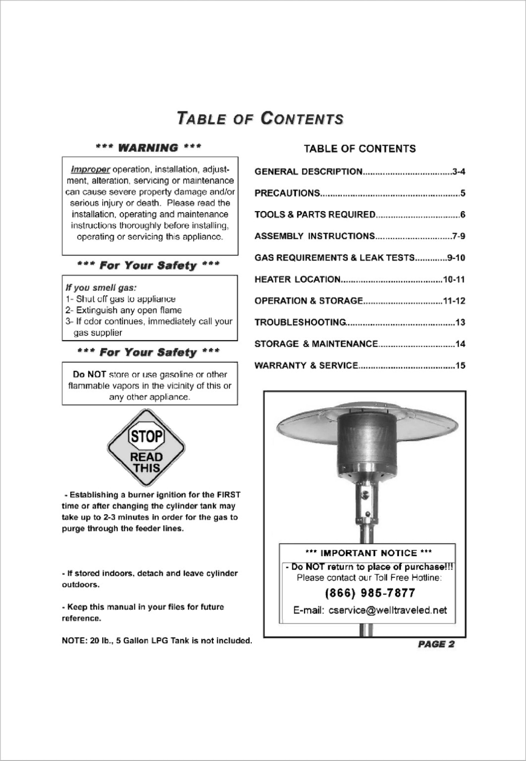 Well Traveled Living 60368 manual 