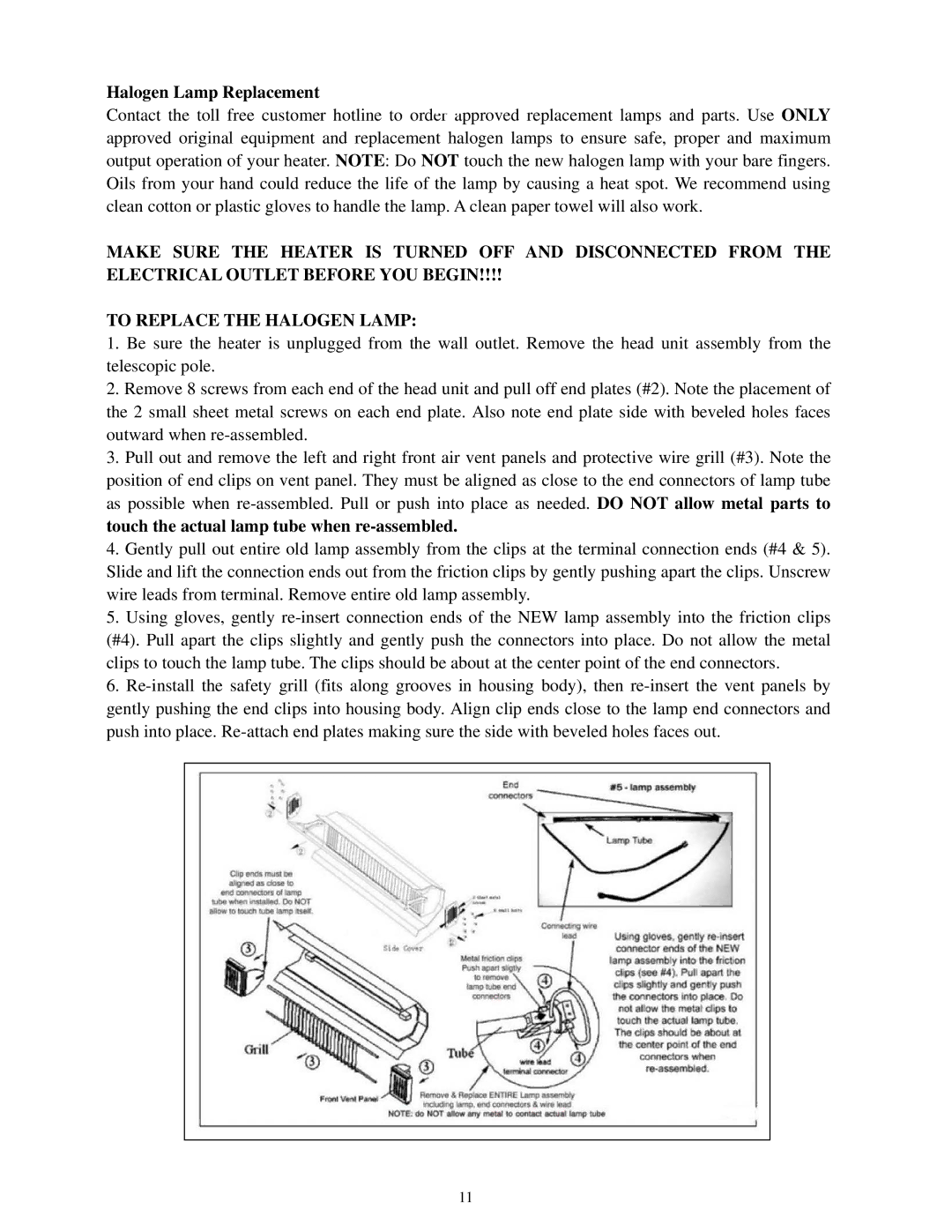 Well Traveled Living 02678, 60694, 02117 owner manual Halogen Lamp Replacement 