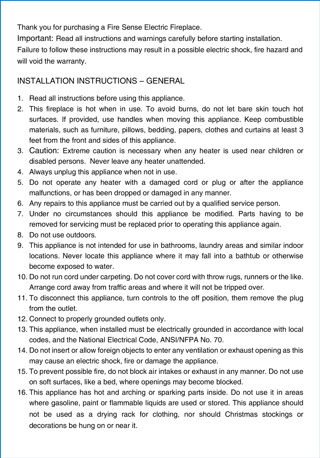 Well Traveled Living Fox Hill, 60354 manual Installation Instructions General 