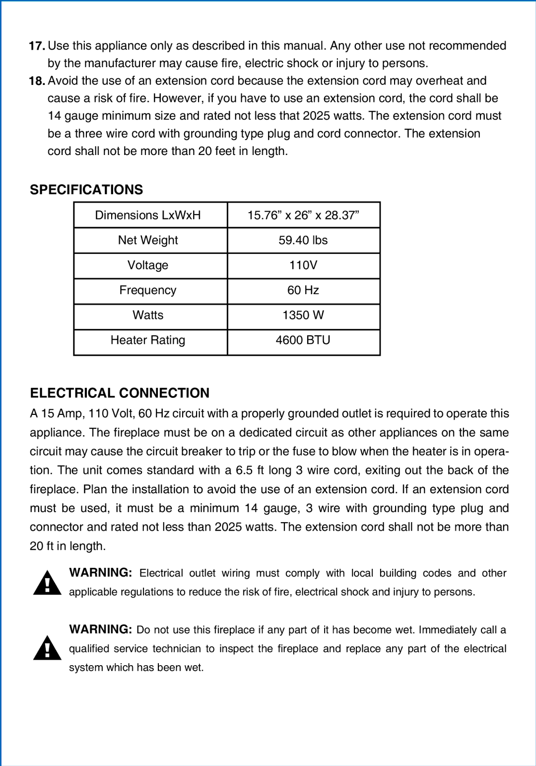 Well Traveled Living 60354, Fox Hill manual Specifications 