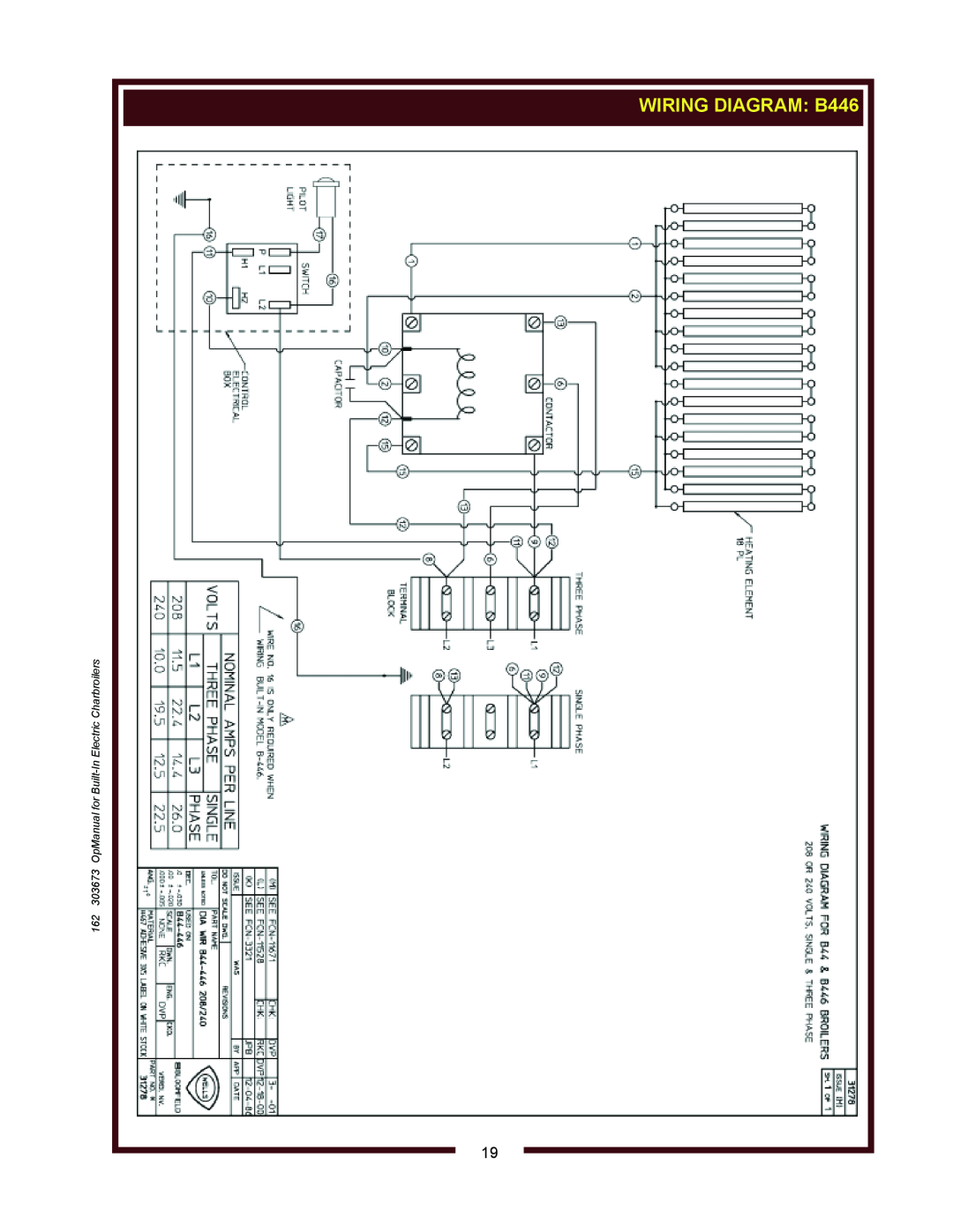 Wells B506, B406, B446 operation manual 