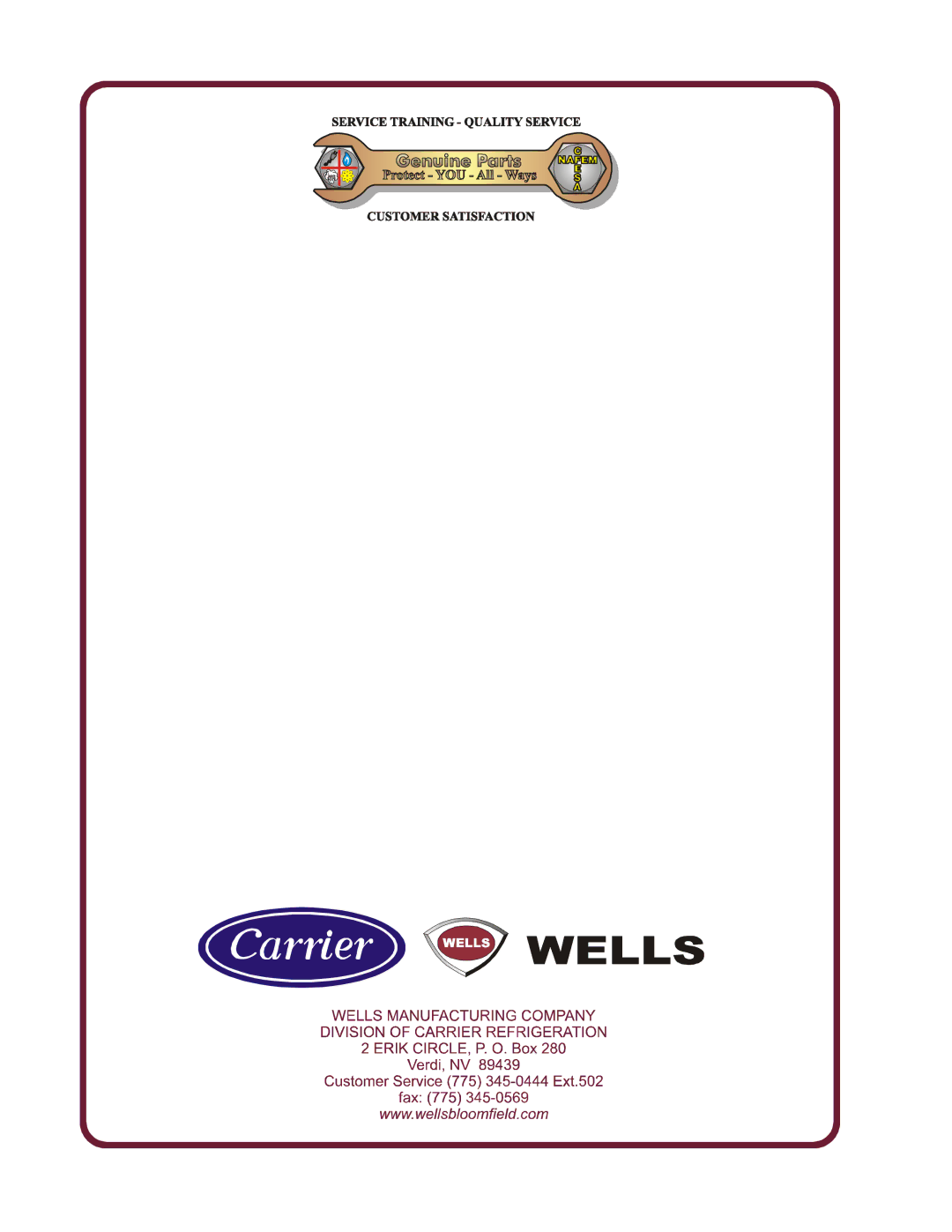 Wells F-55 STS, F-1725, F-101, F-85 operation manual 