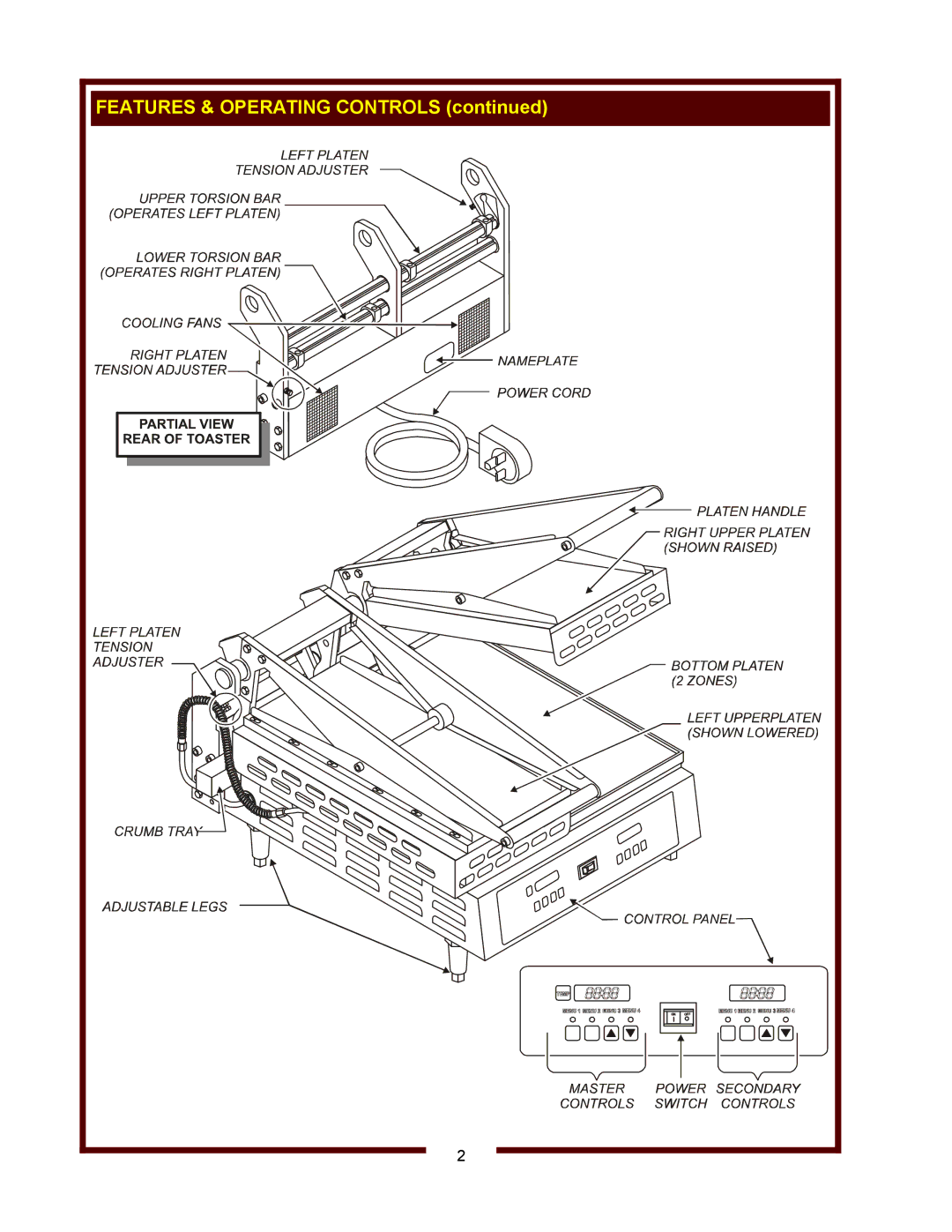 Wells FT-18 operation manual Features & Operating Controls 