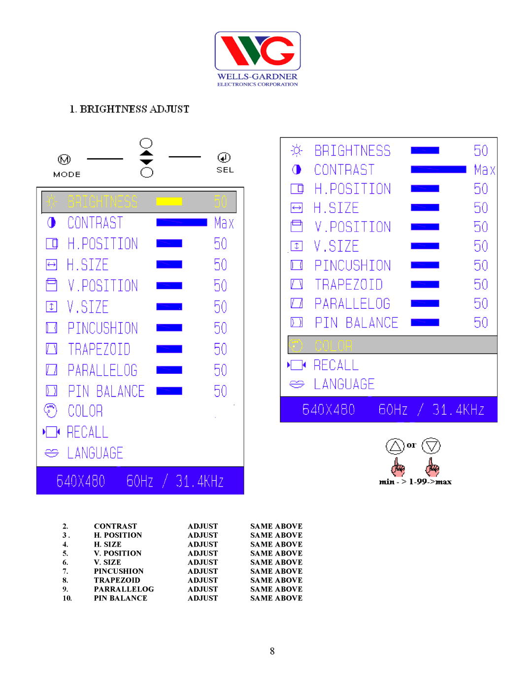 Wells-Gardner D9100 service manual 