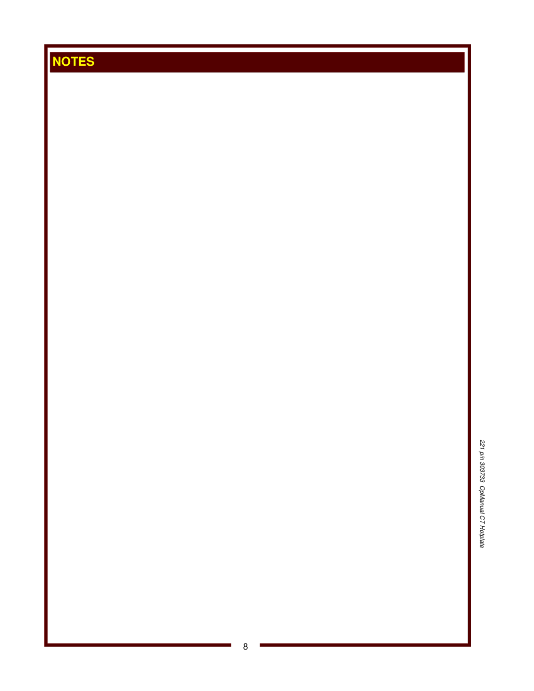 Wells H-33, H-70, H-65, H-63, H-115 operation manual 221 p/n 303733 OpManual CT Hotplate 