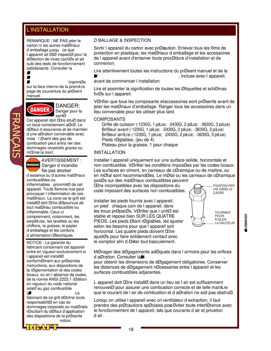 Wells HDHP-2430G, HDHP-3630G, HDHP-1230G operation manual Tourner Pour Régler LA Hauteur 