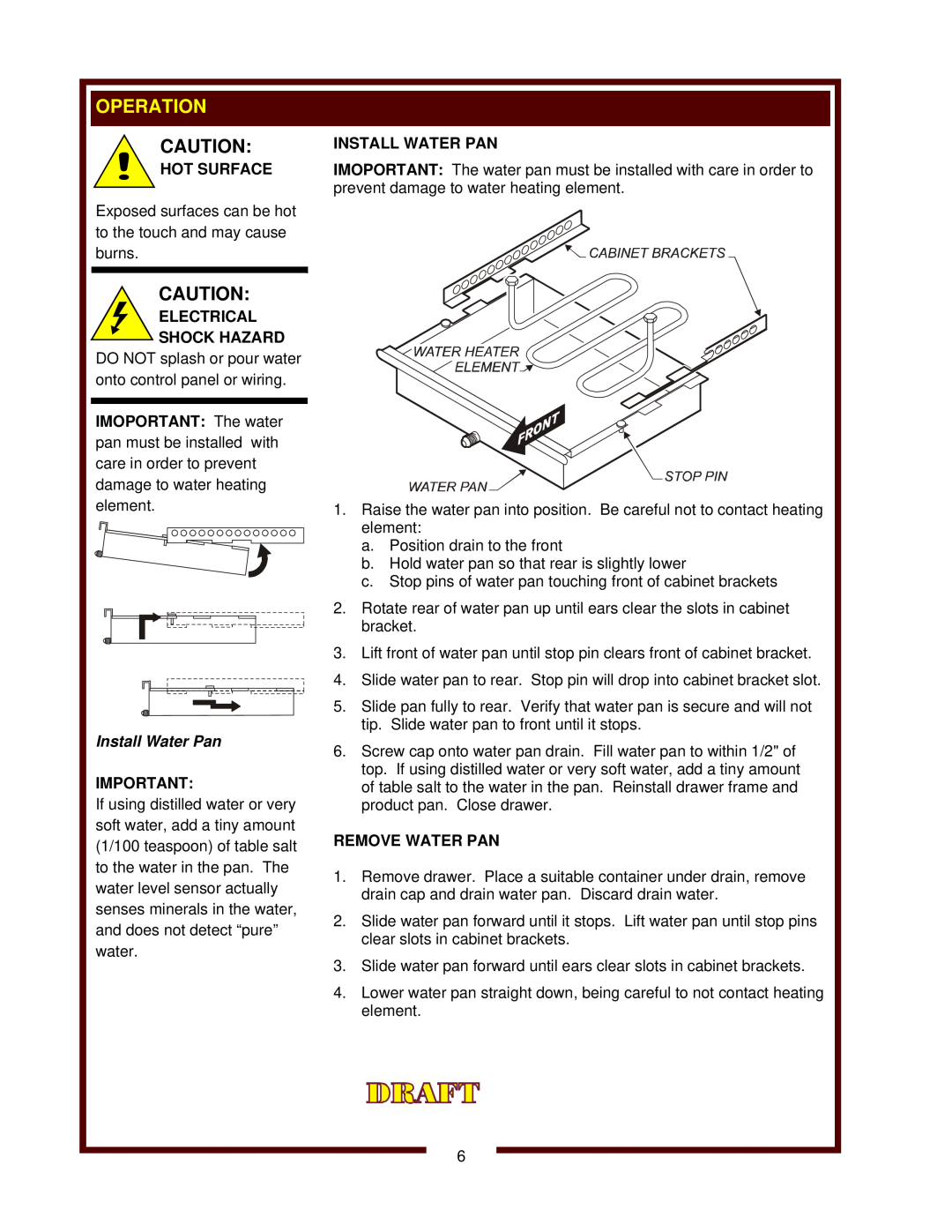 Wells HDW-2 operation manual 