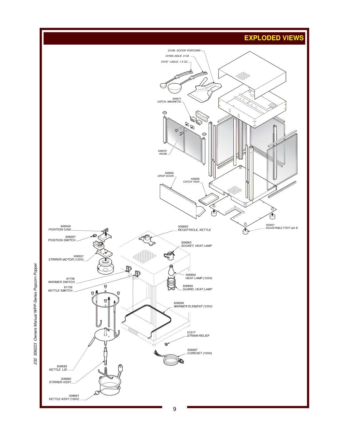 Wells WPP-6, WPP-10 owner manual Exploded Views 