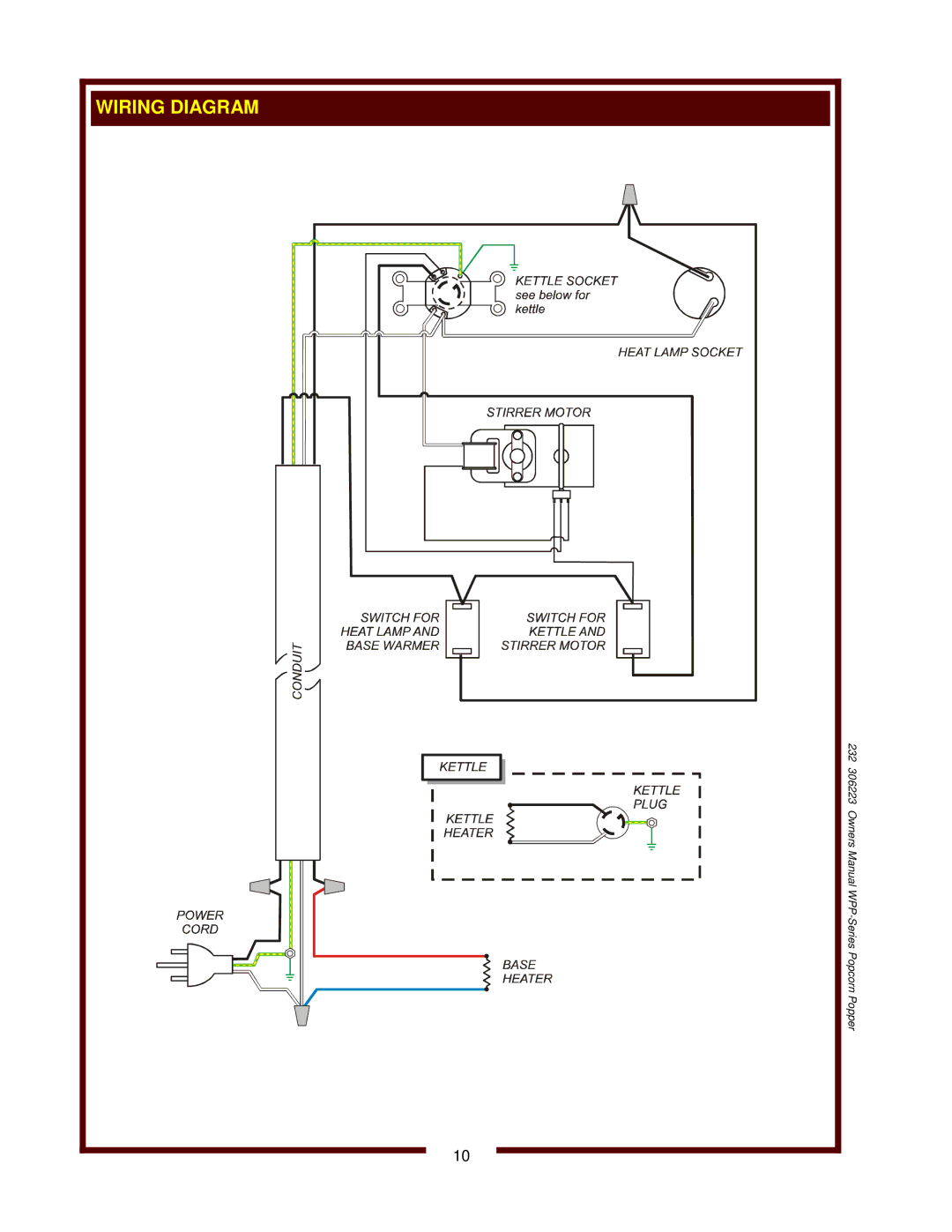 Wells WPP-6, WPP-10 owner manual Wiring Diagram 